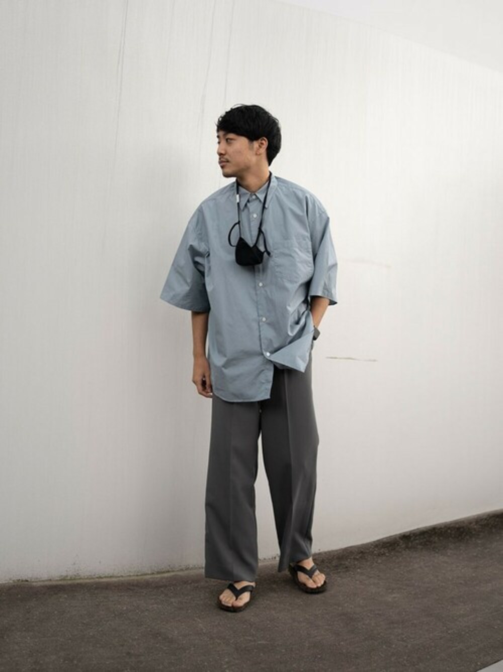 kyoheyさんの「フィンクスコットンハーフスリーブオーバーシャツ（PUBLIC TOKYO）」を使ったコーディネート