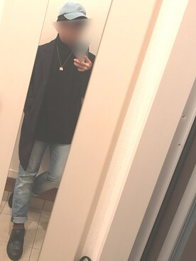 「ソックス」｜「アイテム（チェスターコート）」を使った、yabuさん（メンズ・167cm）の冬コーディネート