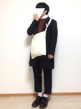 「リング」｜「アイテム（チェスターコート）」を使った、tenさん（メンズ・170cm）の春コーディネート