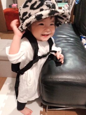 「FITH（フィス）のアイテム（バッグ）」を使った、NOLU.(ノル)さん（キッズ・70cm）の秋コーディネート