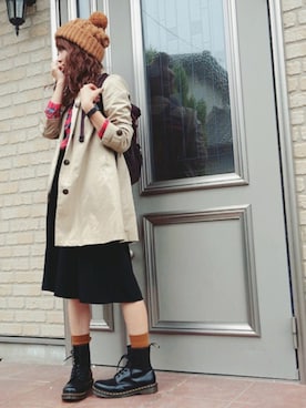 「おばけ参上☆（オバケサンジョウ）のアイテム」を使った、ぺこりんごさん（レディース・167cm）の秋コーディネート