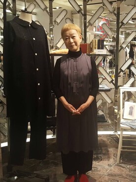 「Y's（ワイズ）のアイテム（スリッポン）」を使った、chloroさん（レディース・154cm）の春コーディネート