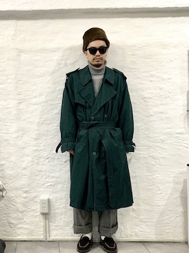 「nonnative(ノンネイティブ)のアイテム(ハット)」を使った、T-9さん(メンズ・164cm)の冬コーディネート