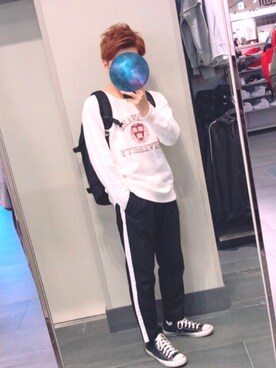 「BEN DAVIS（ベンデイビス）のアイテム（バックパック/リュック）」を使った、こばさん（メンズ・170cm）の秋コーディネート