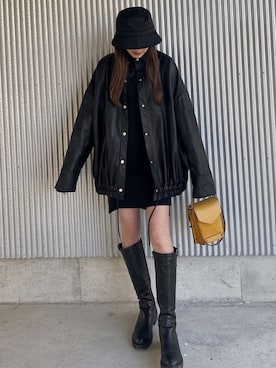「LEANN（リーン）のアイテム」を使った、YURIさん（レディース・160cm）の冬コーディネート
