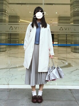 「雨」｜「アイテム（トレンチコート）」を使った、junkoriさん（レディース・165cm）の夏コーディネート