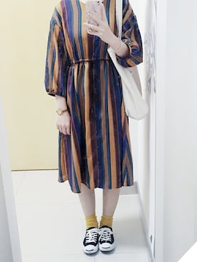 「CONVERSE（コンバース）のCONVERSE コンバース ジャック パーセル / JACK PURCEL（スニーカー）」を使った、junkoriさん（レディース・165cm）の夏コーディネート