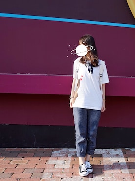 「CONVERSE（コンバース）のCONVERSE コンバース ジャック パーセル / JACK PURCEL（スニーカー）」を使った、junkoriさん（レディース・165cm）の夏コーディネート