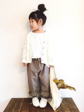 「カーゴパンツ」｜CHIIIICOさん（キッズ・100cm）の冬コーディネート