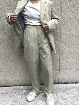 「AS KNOW AS PINKY（アズノゥアズピンキー）のアイテム（スラックス）」を使った、neelu___mikiさん（レディース・149cm）の春コーディネート