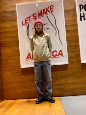 「でにむ」｜「アイテム（ニットキャップ/ビーニー）」を使った、hyscocco43さん（メンズ・165cm）の冬コーディネート