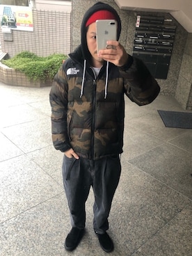 「ヌプシ」｜「アイテム（スリッポン）」を使った、おかちめんこ🐣さん（メンズ・167cm）の冬コーディネート