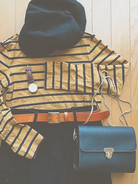 「Daniel Wellington（ダニエルウェリントン）の【Daniel Wellington】レザーバンド３６ＭＭ（アナログ腕時計）」を使った、ともちゃんさん（レディース・153cm）の秋コーディネート