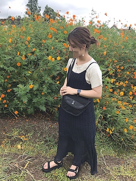「Teva（テバ）のTeva / プラットフォーム ユニバーサル（サンダル）」を使った、ともちゃんさん（レディース・154cm）の夏コーディネート