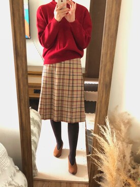 「アイテム（ブーティ）」を使った、夜茶さん（レディース・162cm・30代）の秋コーディネート