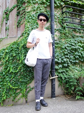 「white socks」｜Nick さん（メンズ・178cm）の夏コーディネート