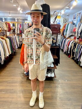 「アイテム（腕時計、ブラウン系）」を使った、Nick さん（メンズ・178cm）の夏コーディネート