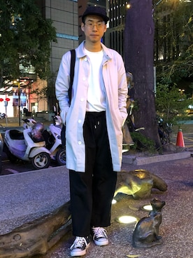 「アイテム（その他アウター、ホワイト系）」を使った、Nick さん（メンズ・178cm）の秋コーディネート