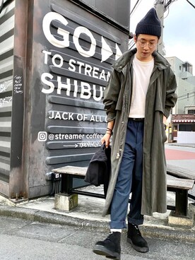 「COS（コス）のアイテム（ブーツ）」を使った、Nick さん（メンズ・178cm）の秋コーディネート