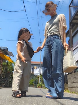 「KUSTOM（カスタム）のアイテム」を使った、このまるさん（レディース・162cm）の春コーディネート