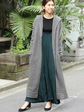 「IENA LA BOUCLE（イエナラブークル）のアイテム（ニット/セーター）」を使った、sonoさん（レディース・160cm）の冬コーディネート