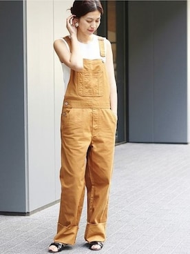 「IENA」｜「アイテム（オールインワン・サロペット）」を使った、sonoさん（レディース・160cm）の夏コーディネート