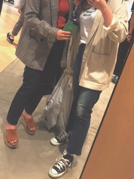 「CONVERSE（コンバース）のALL STAR HI（スニーカー）」を使った、saraさん（レディース・159cm）の夏コーディネート