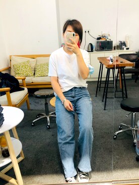 「アイテム（スリッポン）」を使った、球没心さん（レディース・161cm・20代）の秋コーディネート