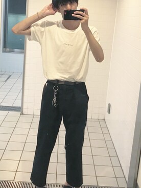 「アイテム（バングル/リストバンド）」を使った、はーくんさん（メンズ・178cm・20代）の夏コーディネート