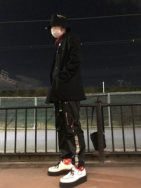 「韓国」｜「アイテム（ノーカラージャケット）」を使った、K-DRAGONさん（メンズ・176cm）の秋コーディネート