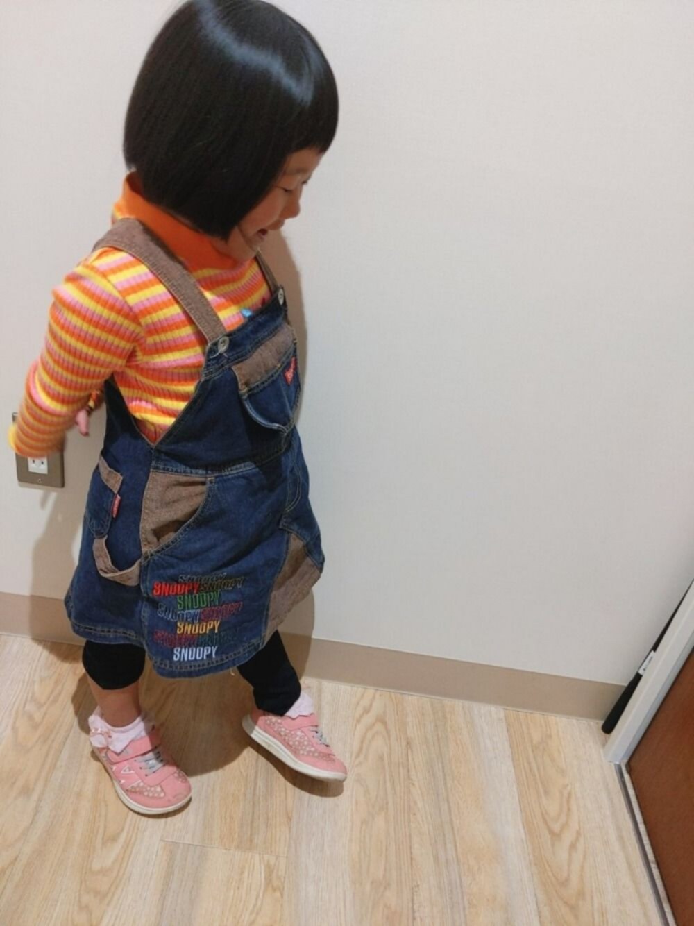 「SNOOPYのアイテム（つなぎ/オールインワン、その他）」を使った、nannan00425さん（キッズ・110cm）の夏コーディネートの1枚目の写真