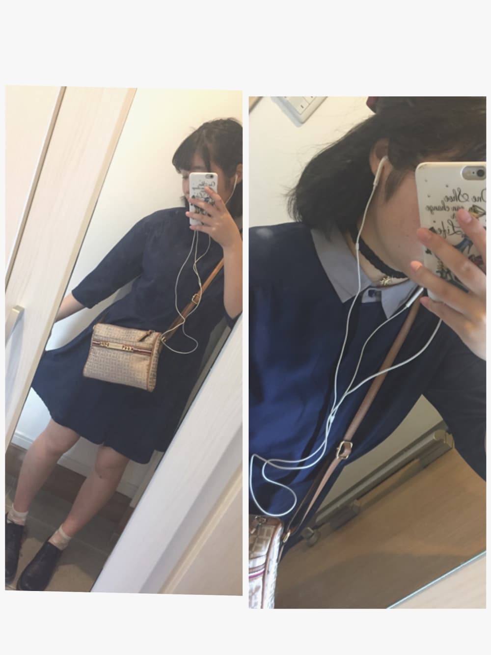 「SENSE OF PLACE by URBAN RESEARCHのアイテム（シャツワンピース、ブルー系）」を使った、みうさん（レディース・164cm）の春コーディネートの1枚目の写真