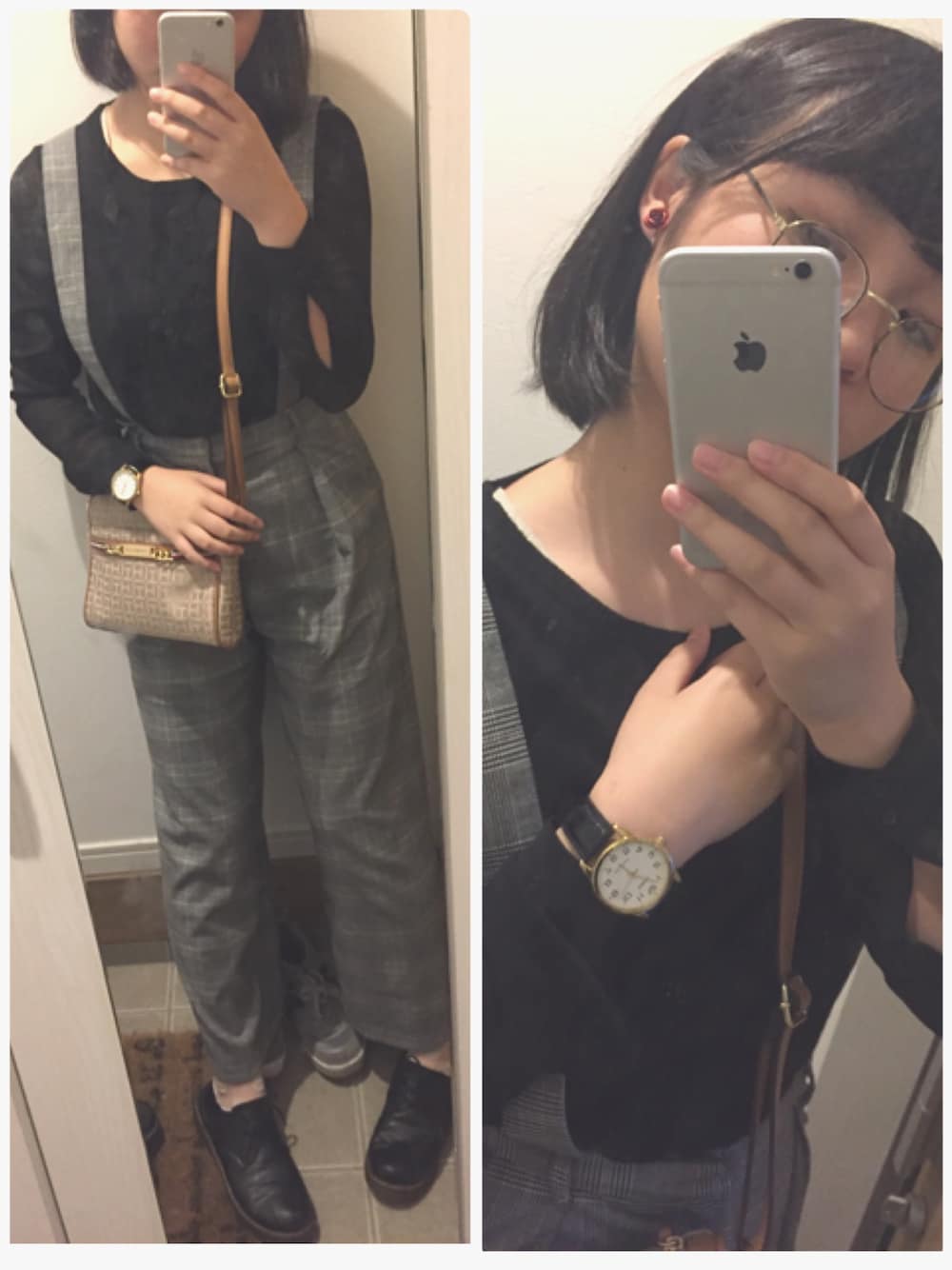 「GUのアイテム（パンツ、グレー系）」を使った、みうさん（レディース・164cm）の春コーディネートの1枚目の写真