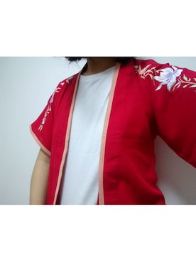 「日常」｜「アイテム（その他アウター）」を使った、阿楚楚AuKune.Xさん（レディース・159cm）の夏コーディネート