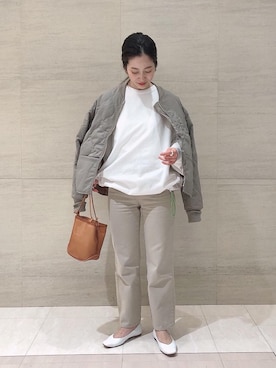 「FIVEBROTHER（ファイブブラザー）のアイテム」を使った、兼重真理子さん（レディース・156cm）の冬コーディネート