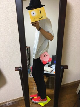「アイテム（ポーチ）」を使った、明石家カービィさん（メンズ・175cm）の夏コーディネート