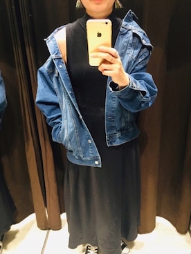 「GRL（グレイル）のアイテム（デニムジャケット）」を使った、moさん（レディース・163cm）の春コーディネート