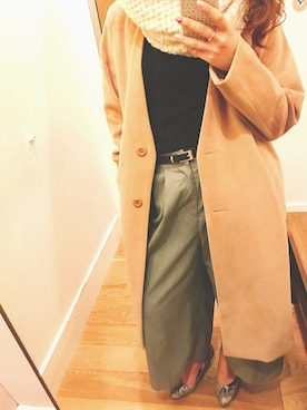 「Guess（ゲス）のアイテム（財布/小物）」を使った、hiyori.さん（レディース・155cm）の冬コーディネート