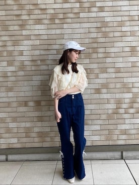 「ブルべ夏」｜ひぃちゃんさん（レディース・155cm）の春コーディネート