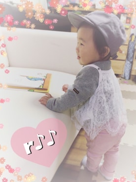 「おんなのこコーデ」｜「アイテム（キャミソール）」を使った、riiikaaa＊さん（キッズ・70cm）の春コーディネート