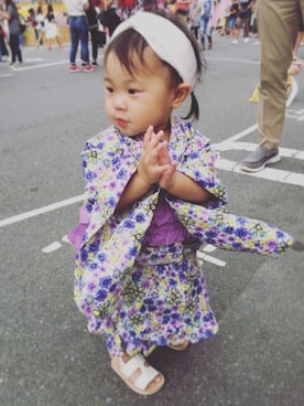 「お祭りコーデ」｜「アイテム（その他）」を使った、riiikaaa＊さん（キッズ・70cm）の夏コーディネート