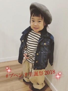 「水筒屋を応援しています」｜riiikaaa＊さん（キッズ・80cm）の春コーディネート