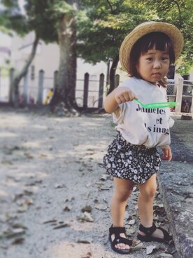 「handmade」｜「アイテム（ラッピングキット）」を使った、riiikaaa＊さん（キッズ・80cm）の夏コーディネート