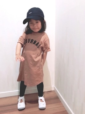 「アイテム（レギンス/スパッツ）」を使った、riiikaaa＊さん（キッズ・90cm）の春コーディネート