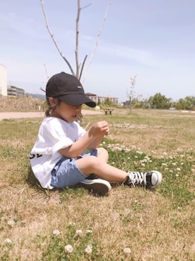 「omake（オマケ）のアイテム」を使った、riiikaaa＊さん（キッズ・90cm）の春コーディネート