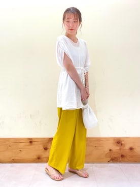 「涼しくて軽い「涼・軽パンツ」」｜coen やましたさん（レディース・163cm）の夏コーディネート