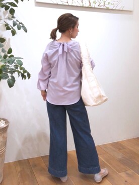 「SHIPS（シップス）のアイテム（ピアス（両耳用））」を使った、YUURIさん（レディース・156cm）の春コーディネート