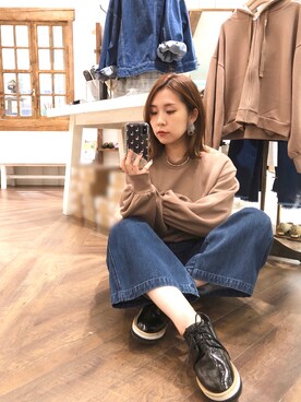 「DISCOAT（ディスコート）のアイテム（アクセサリー）」を使った、YUURIさん（レディース・156cm）の秋コーディネート