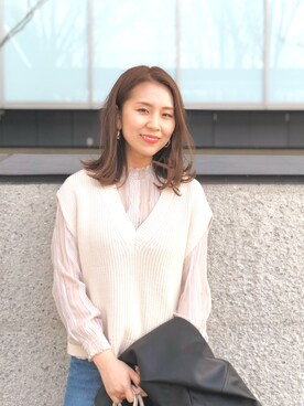 「DISCOAT（ディスコート）のアイテム（ブルゾン）」を使った、YUURIさん（レディース・156cm）の冬コーディネート