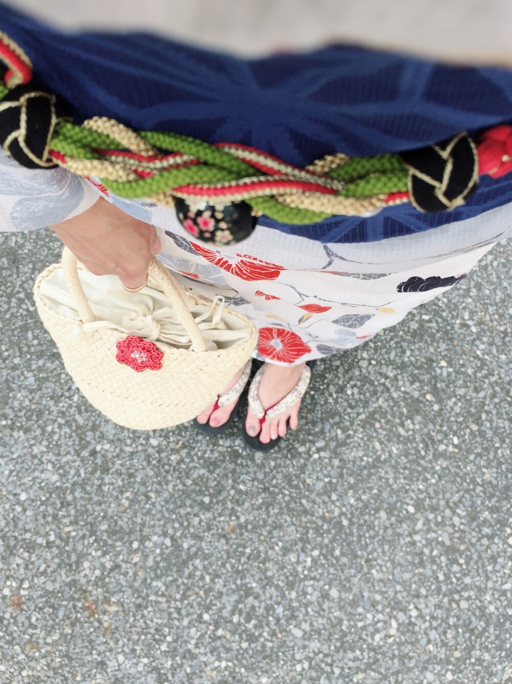 「浴衣」｜「ひしや呉服店のアイテム（その他、ホワイト系）」を使った、MIHOさん（レディース・162cm）の夏コーディネートの1枚目の写真